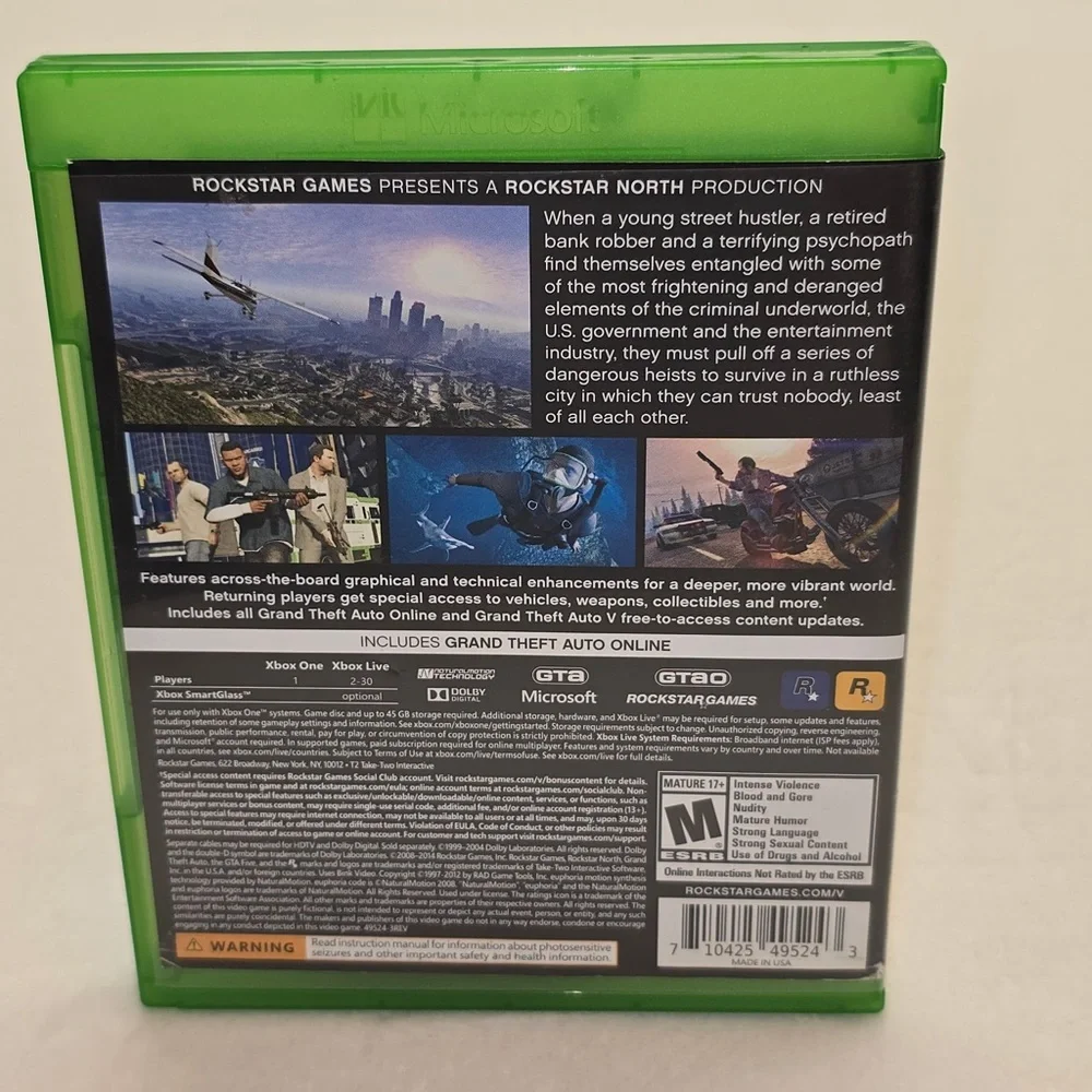 Grand Theft Auto‎ V GTA 5 Xbox One Open World Action Game